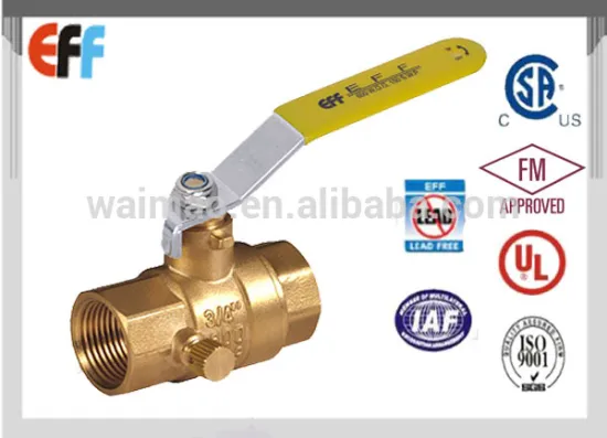 1/2"-- 1"Female Thread NPT water Brass Ball Valve with Drain