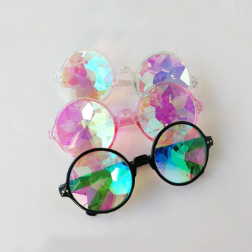 Round Shape Kaleidoscope Sunglasses: Fashion Glasses for Men and Women Party Crystals" 

However, to make it more concise and SEO-friendly, you might consider:

"Round Kaleidoscope Sunglasses: Crystal Lens Fashion Shades for Parties