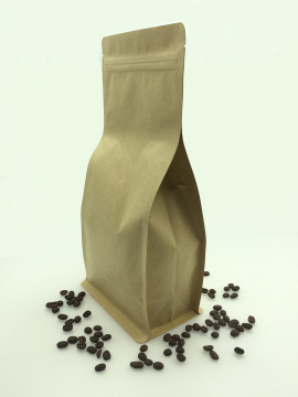 papel kraft bolsa de embalaje de ventana transparente con cremallera