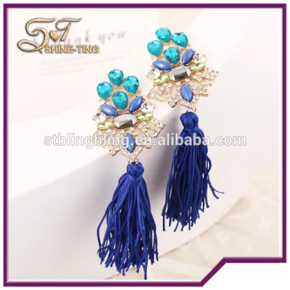 Vintage Long Tassel Earrings for Women Fashion Water Drop Earring Gold Plated Luxury Big Drop Earrings