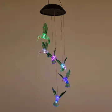 Hot Fashion Solar Color-Changing Wind Chime Light - Outdoor Hummingbird Wind Chimes LED Solar Light