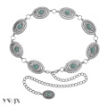 Vintage Turquoise Inlay Waist Chain for Women