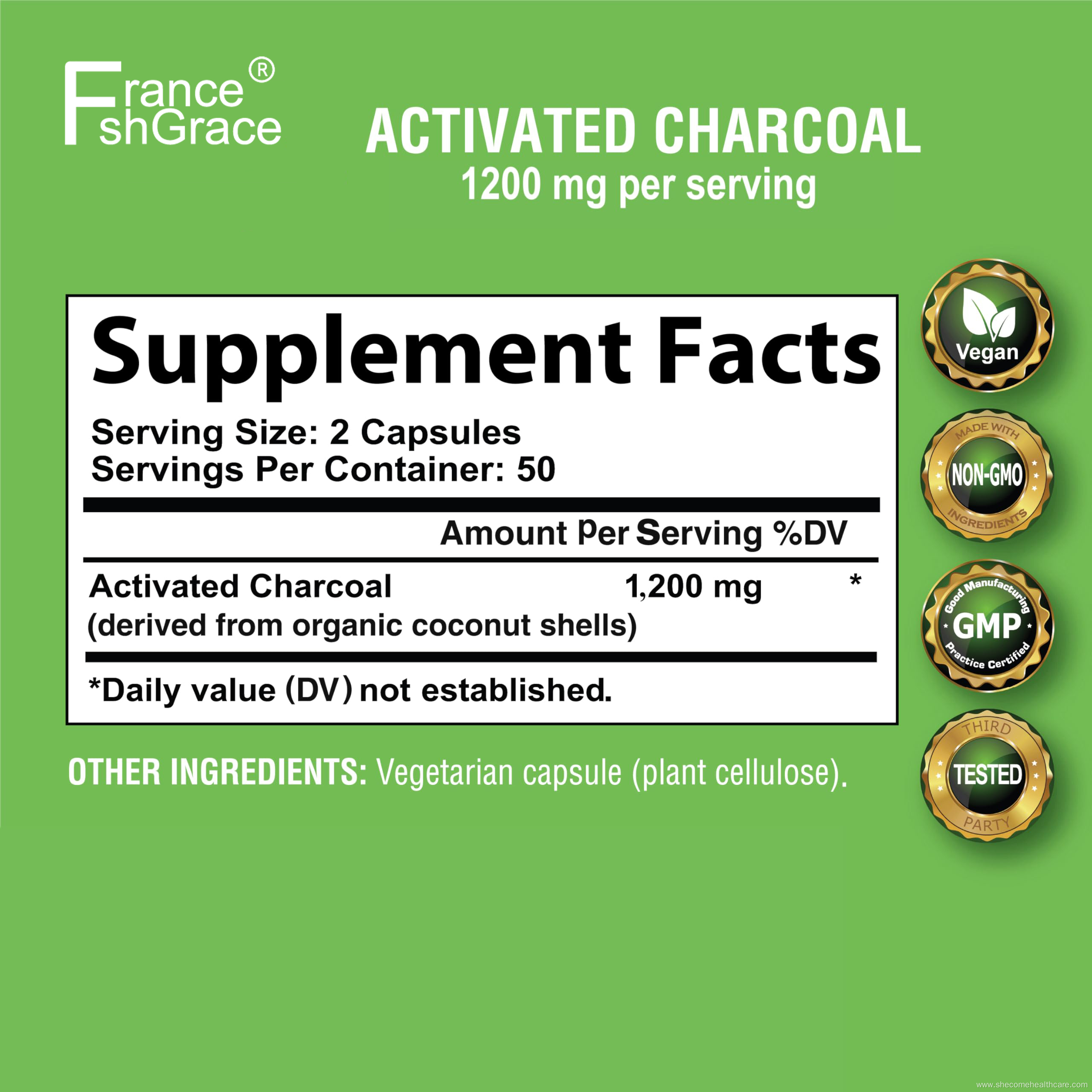 Activated Charcoal Alleviate Gas Activated Charcoal Capsules