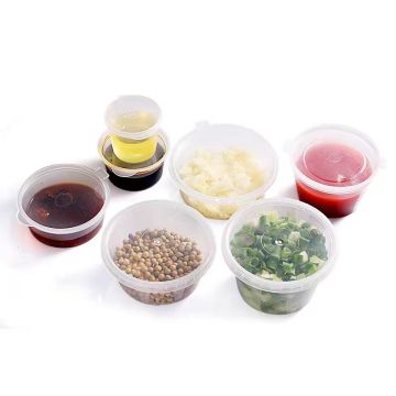 2oz Airtight Takeaway Food Container with Lid: Disposable Portion Plastic Container