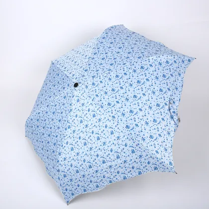 Rain Summer 3 Folding Umbrella Open Pretty Unique Fashion Fold Umbrella