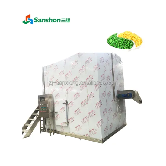 China IQF Blast Freezer Machine for Corns and Peas