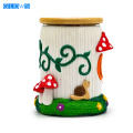 Mushroom House Glass Storage Jar