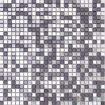Gray 10X10mm Mini Cut Glass Mirror Mosaic