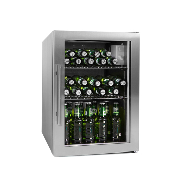 Hot sale 304 glass doors mini beverage cooler