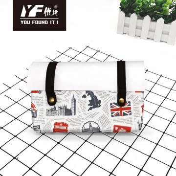 Custom Travel time PU leather handbag cosmetic bag pencil case&bag multifunctional bag