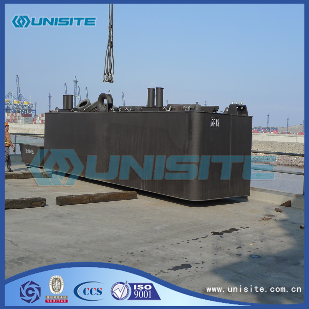 Marine construction dredging steel pontoons