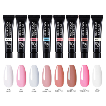 8 Colors Jelly Hard Gel Builder Nail Extensions Set