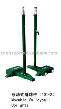 Movable volleyball uprights