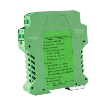 0-5V to 4-20mA/0-10V Loop-Powered Signal Isolator Transmitter 1in 2out
