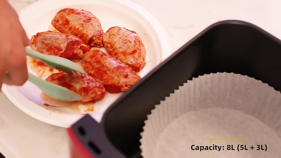8L air fryer basket double basket industrial kitchen air deep fryer dropshipping double air fryer