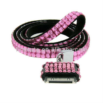 Hot selling rhinestone bling badge holder lanyard