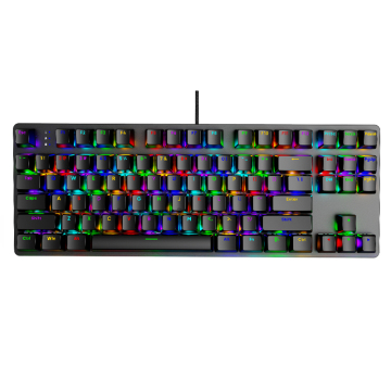 87-Key Transparent KeyCap E-Sports Wired Gaming Keyboard med bakgrundsbelysning