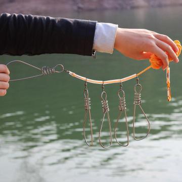 Fishing Lock Stringer Safty Alive Fish Freshwater Fishing Equipment Buckle Rope