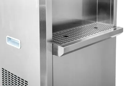 Stainless Steel Commercial Water Cooler with Freestanding Three Taps