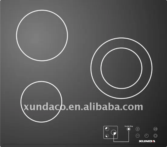 60cm 3 heating element ceramic hob