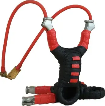 High Quality Alloy Slingshot with Rubber Bands for Outdoor Competitive Hunting