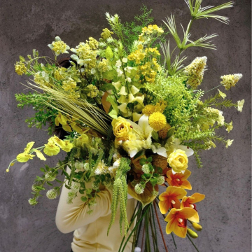 2024 Spring Yellow and Green Series Artificial Flowers for Jardin Monet Landscape Wholesale