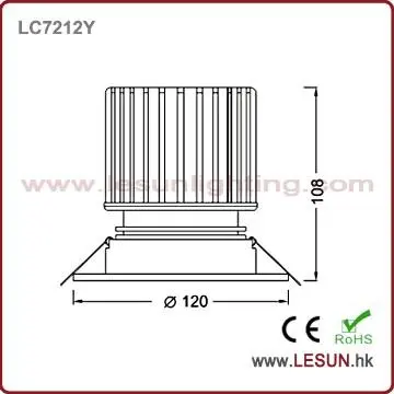 Aluminum 12x3w Osram led office ceiling lights LC7212N