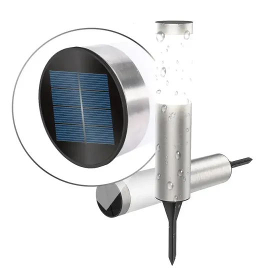 Solar Path Lights for Mini Outdoor Garden - 60x300mm Stainless Steel Lawn Decoration