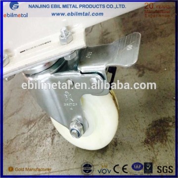 Chinese steel rolling folding ladders with handrail