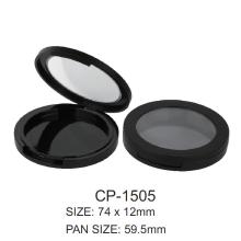 Plastic Round Cosmetic Blush Case With Transparent Window