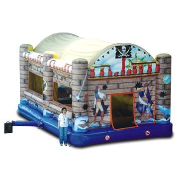 Inflatable Cannon Playhouse, Measures 8 x 5 x 4.5m, Available in Various Themes and Colors