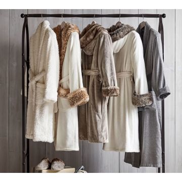 Winter Artificial Wool Bathrobes Faux Fur