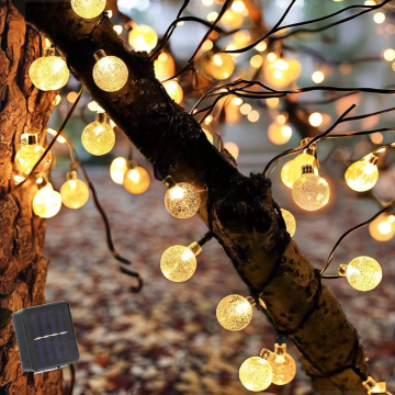 5M 20LED Top 1 LED Solar String Light - Waterproof Outdoor Christmas Decoration for Camping, Courtyard, Hotel, Guesthouse Atmosphere