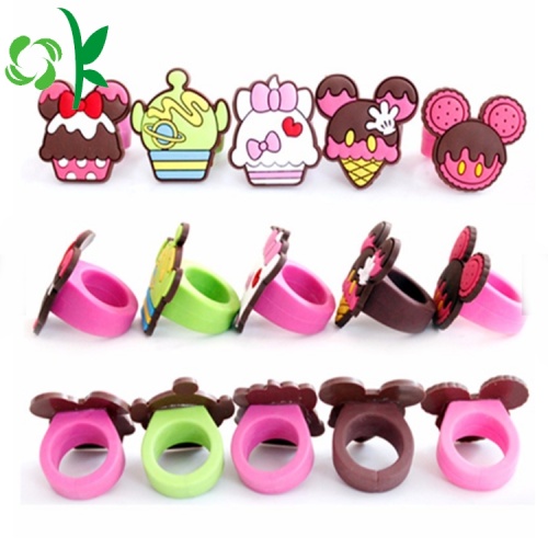 Populaire siliconen ring Cartoon Mickeys Minnies leuke ringen