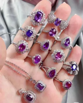 Purple Blue Synthetic Pear Shape Denier Lab Treasure