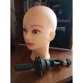 CAMMITEVER Mannequin Head with Holder Hairdress Doll Female Mannequin Head Plastic Mannequin Head For Wigs