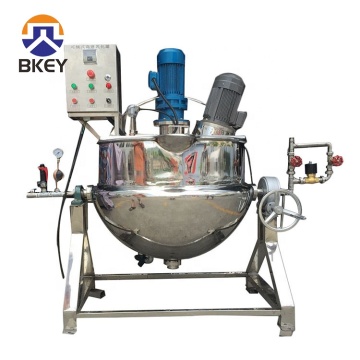 100L Industrial Stainless Steel Jacketed Cooking Pot with Mixer