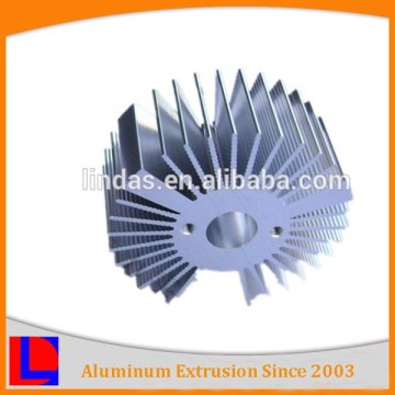 custom 6000 series finned punching holes aluminum silver anodized heat sink