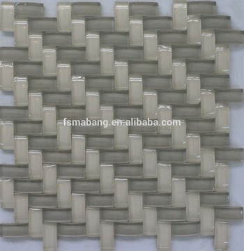 MBP6010 Chinese decorative 3d wave shape crystal glass mosaic tile