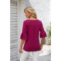 Elegant Shirt Chiffon Loose Half Sleeve Blouse