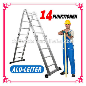 Double side platform Ladders Sydney/telescopic extension aluminum step ladder with wheels