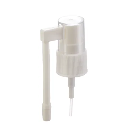 20/410 white ribbed long nozzle pharmaceutical oral sprayer