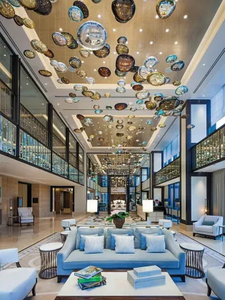 Artistic Club Hotel Atrium Aerial Pendant Lamp