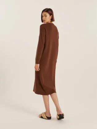 Breathable Comfortable Long V-Neck Sweater Maxi Dress