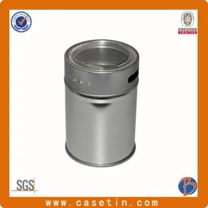 spice packaging containers, spice shaker tin, glass top tin boxes for spices