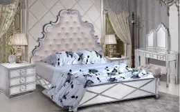 Hot sell high-grade luxury Mirrored Bed