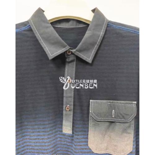 YD Stripe Dip-Dye för män med Oxford-kragepolo