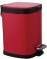 30L ROTE Edelstahl-Pedaldose