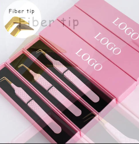 Grip Eyelash Tweezers Pink