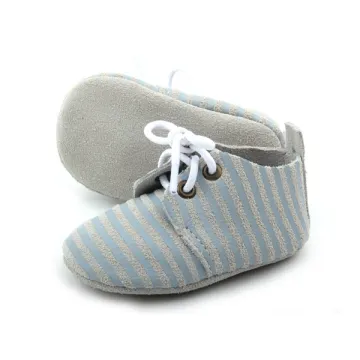 Wholesale Genuine Leather Non Slip Baby Shoes Striated Baby Shoes Kids